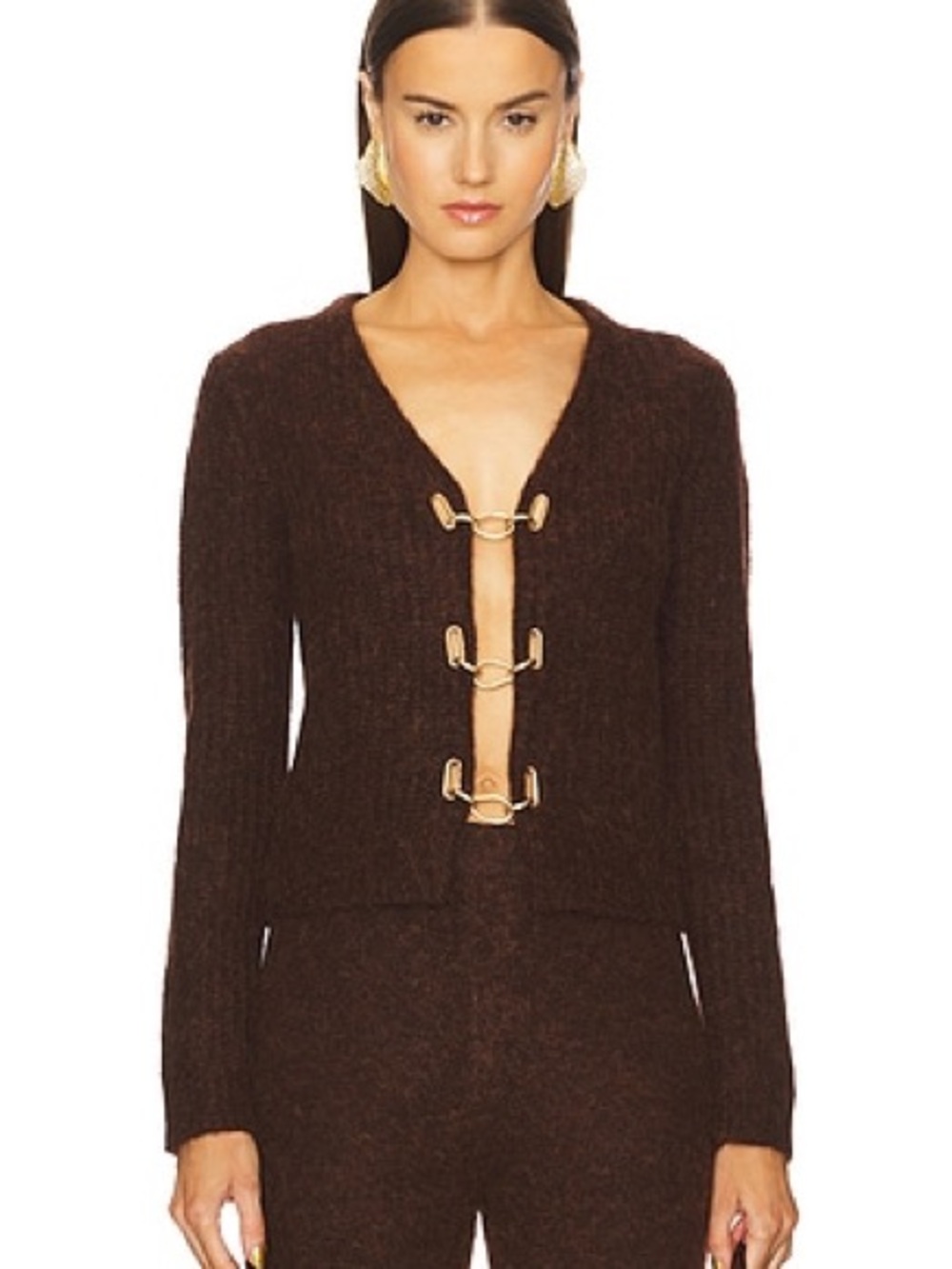 Cult  Gaia   adel Knit Cardigan in Java